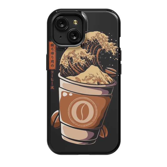 iPhone 15 StrongFit Great Wave of Takeout Coffee by LM2Kone