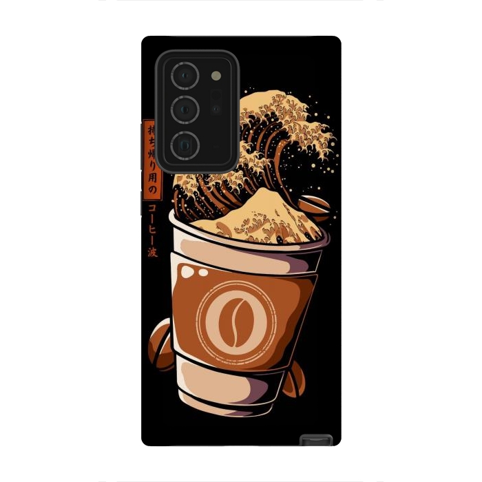 Galaxy Note 20 Ultra StrongFit Great Wave of Takeout Coffee by LM2Kone