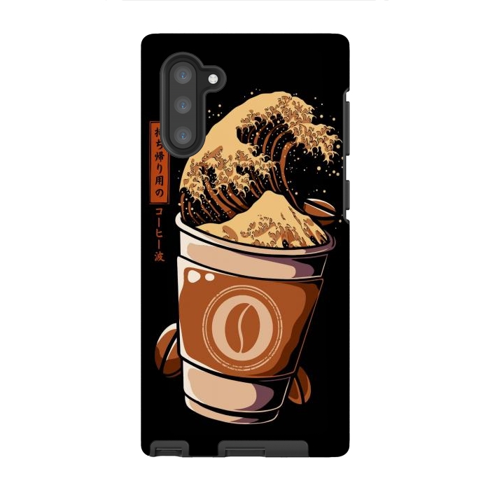 Galaxy Note 10 StrongFit Great Wave of Takeout Coffee by LM2Kone