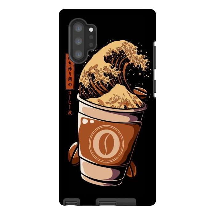 Galaxy Note 10 plus StrongFit Great Wave of Takeout Coffee by LM2Kone