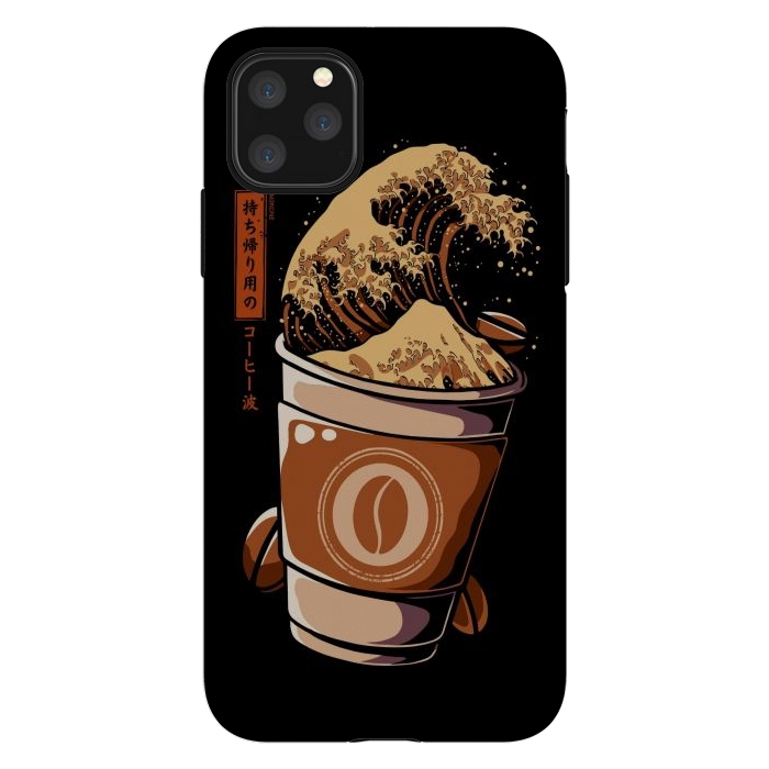 iPhone 11 Pro Max StrongFit Great Wave of Takeout Coffee by LM2Kone