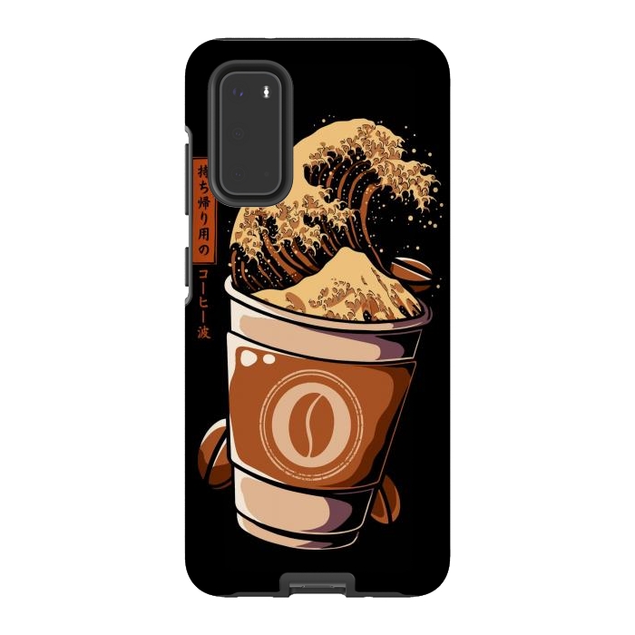 Galaxy S20 StrongFit Great Wave of Takeout Coffee by LM2Kone