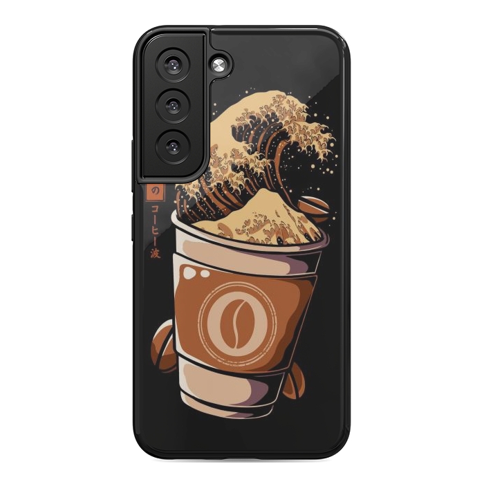 Galaxy S22 StrongFit Great Wave of Takeout Coffee by LM2Kone