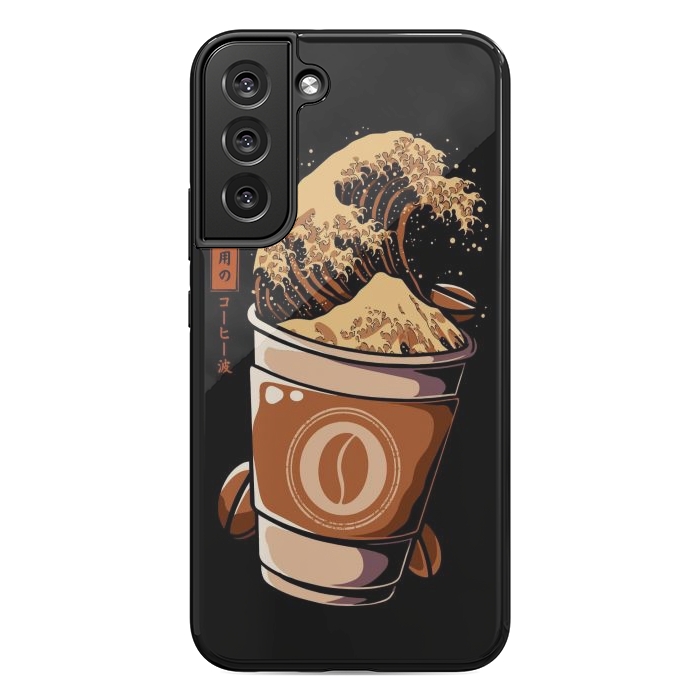 Galaxy S22 plus StrongFit Great Wave of Takeout Coffee by LM2Kone