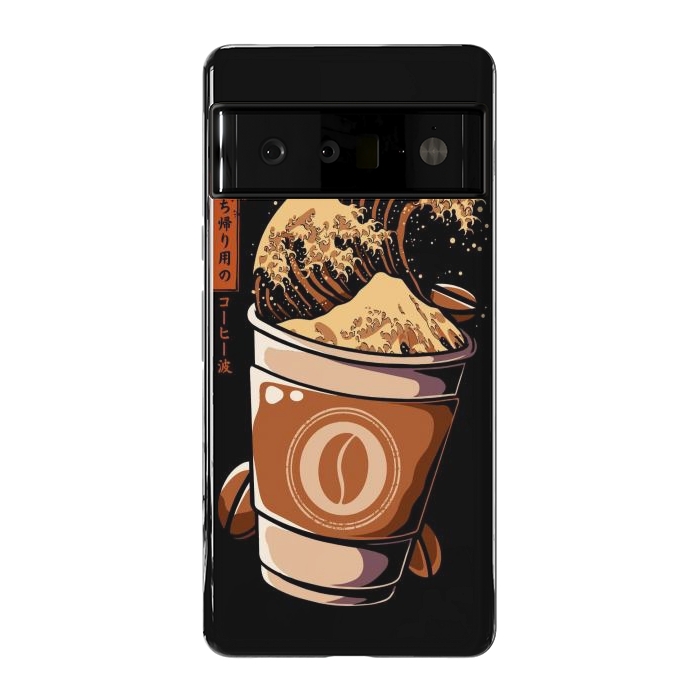 Pixel 6 Pro StrongFit Great Wave of Takeout Coffee by LM2Kone