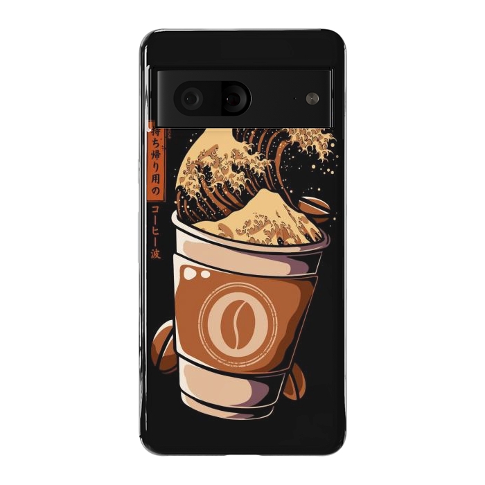 Pixel 7 StrongFit Great Wave of Takeout Coffee by LM2Kone