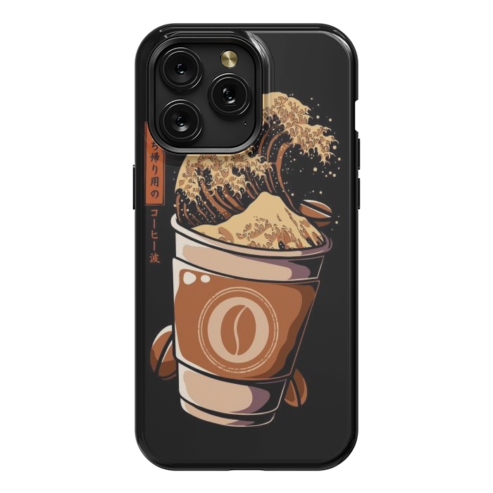 iPhone 15 Pro Max StrongFit Great Wave of Takeout Coffee by LM2Kone