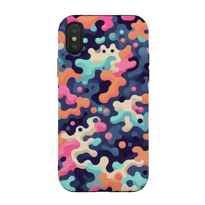 iPhone Xs / X StrongFit Electric Blob Camo by JohnnyVillas