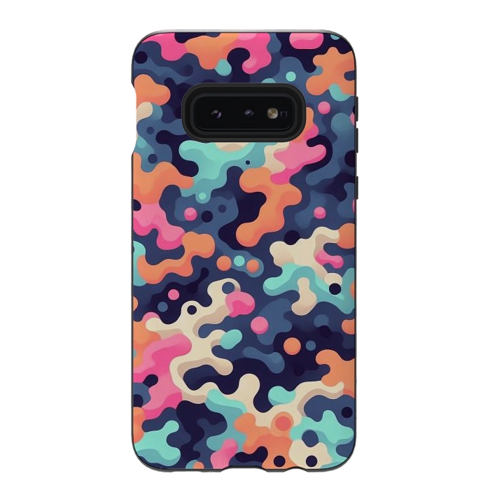 Galaxy S10e StrongFit Electric Blob Camo by JohnnyVillas