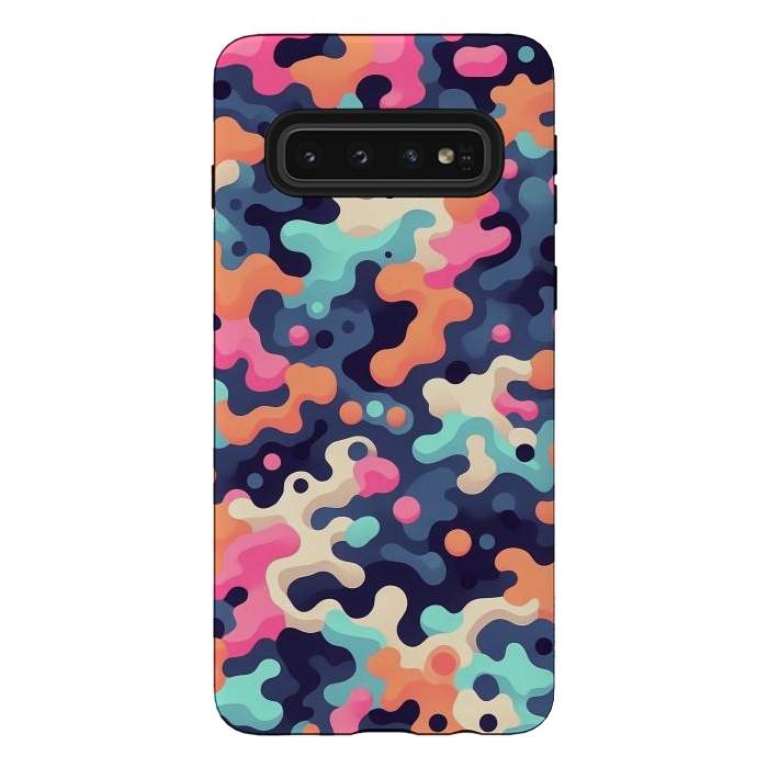 Galaxy S10 StrongFit Electric Blob Camo by JohnnyVillas