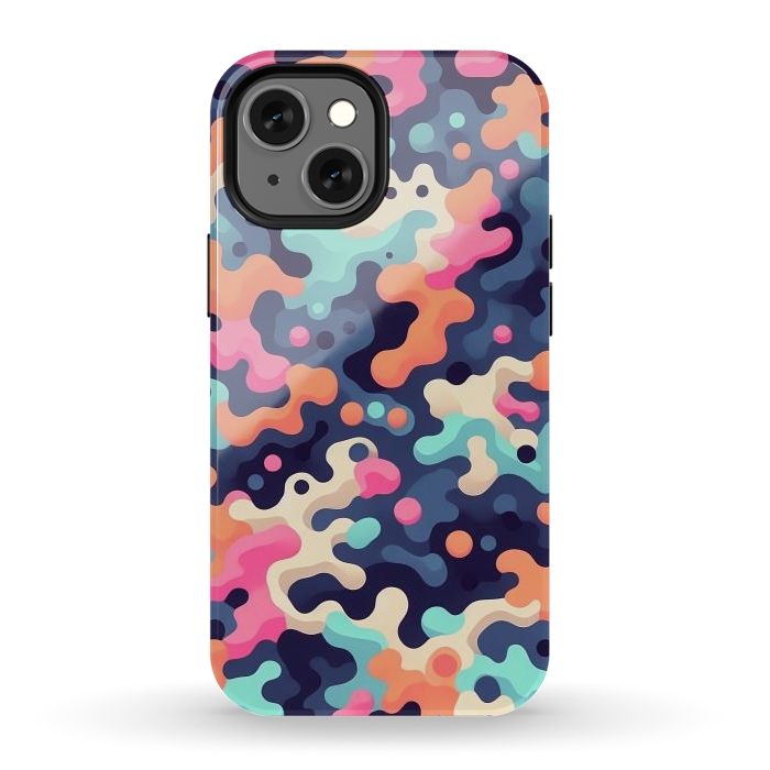 iPhone 12 mini StrongFit Electric Blob Camo by JohnnyVillas