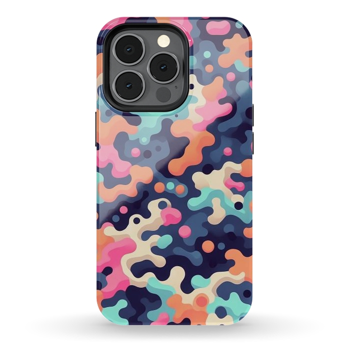 iPhone 13 pro StrongFit Electric Blob Camo by JohnnyVillas