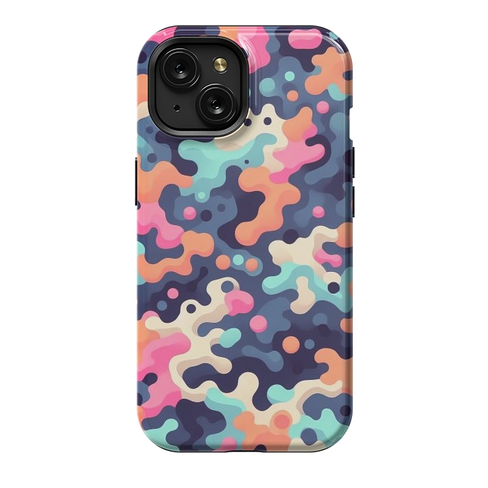 iPhone 15 StrongFit Electric Blob Camo by JohnnyVillas