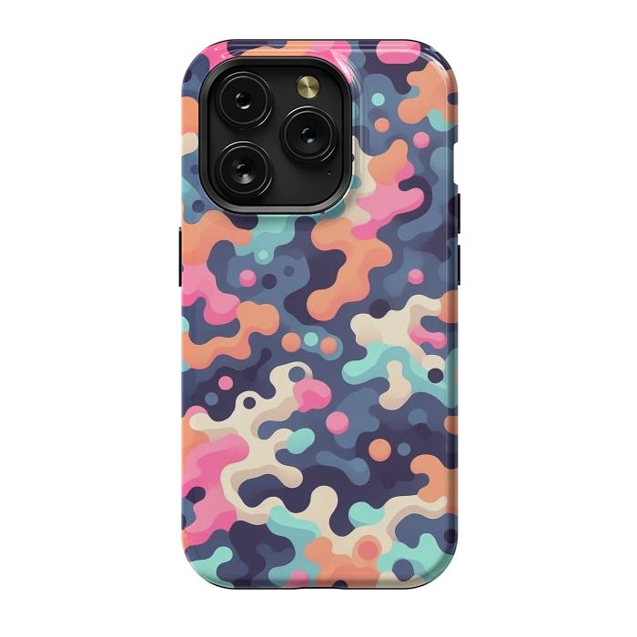 iPhone 15 Pro StrongFit Electric Blob Camo by JohnnyVillas