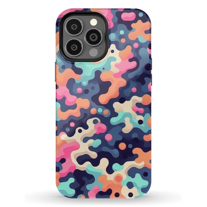 iPhone 13 Pro Max StrongFit Electric Blob Camo by JohnnyVillas