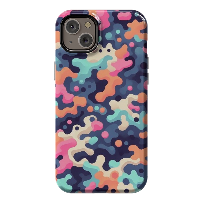 iPhone 14 Plus StrongFit Electric Blob Camo by JohnnyVillas