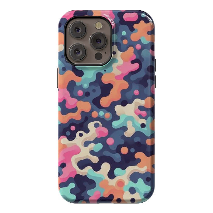 iPhone 14 Pro max StrongFit Electric Blob Camo by JohnnyVillas