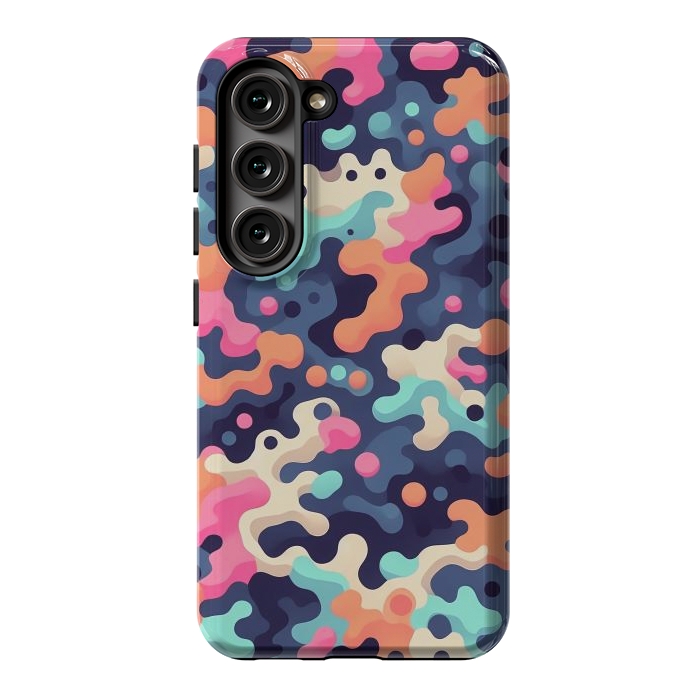 Galaxy S23 StrongFit Electric Blob Camo by JohnnyVillas