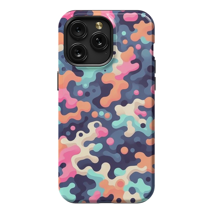 iPhone 15 Pro Max StrongFit Electric Blob Camo by JohnnyVillas