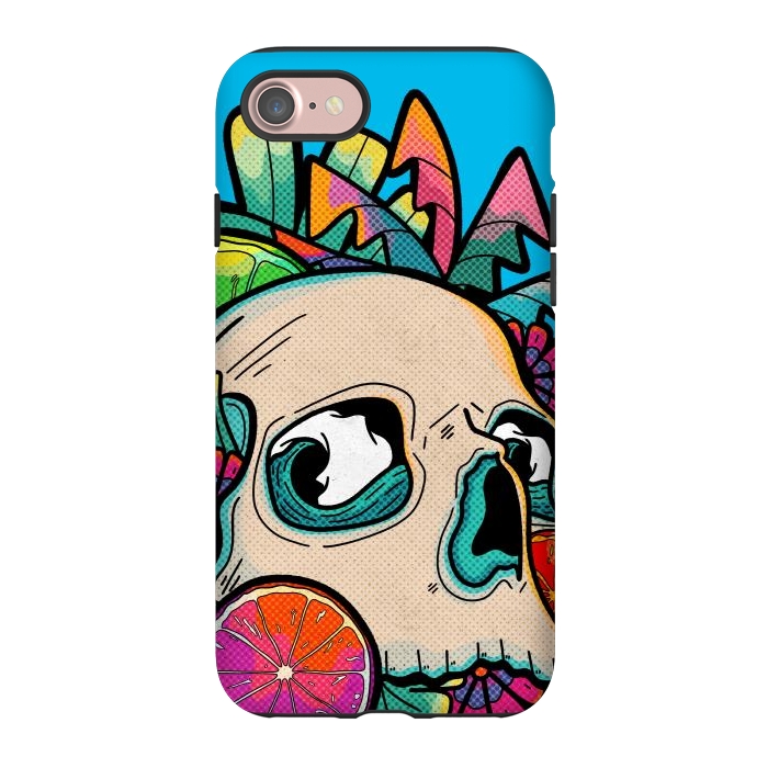 iPhone 7 StrongFit Summer fruit skull by Steve Wade (Swade)