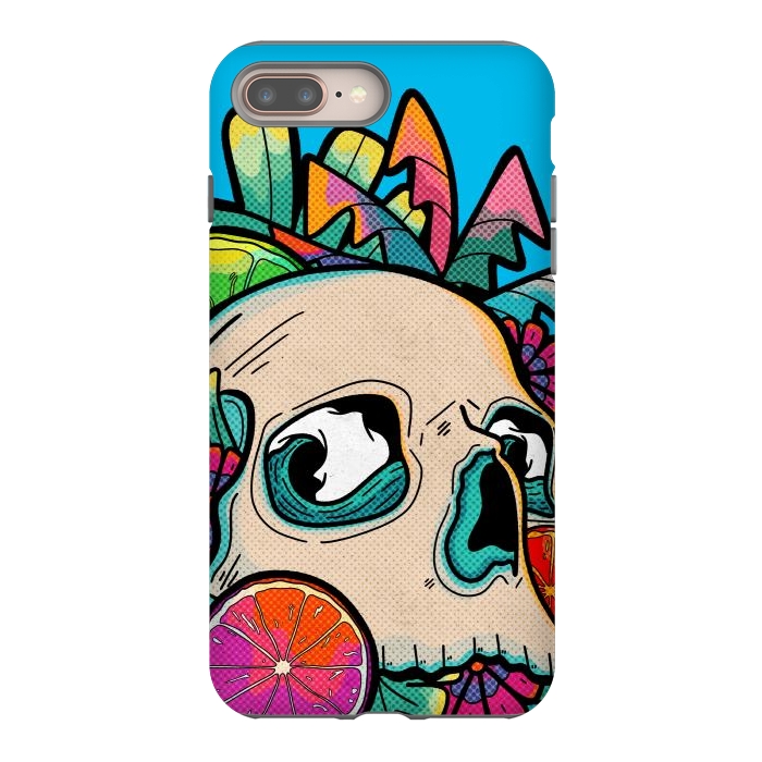 iPhone 7 plus StrongFit Summer fruit skull by Steve Wade (Swade)