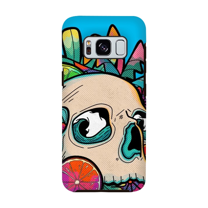 Galaxy S8 StrongFit Summer fruit skull by Steve Wade (Swade)