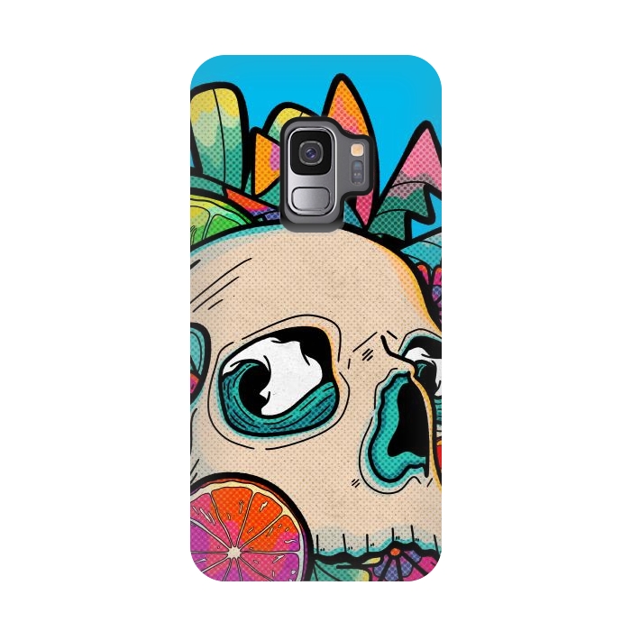 Galaxy S9 StrongFit Summer fruit skull by Steve Wade (Swade)