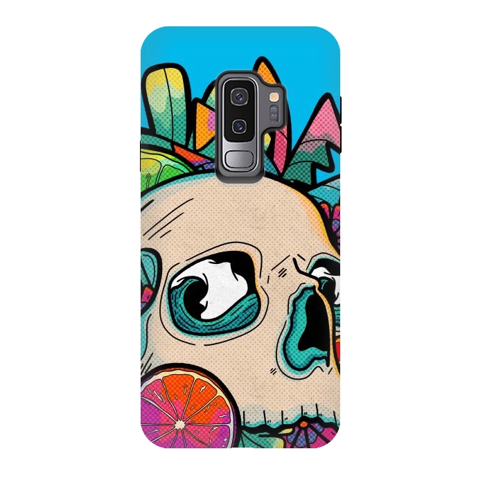 Galaxy S9 plus StrongFit Summer fruit skull by Steve Wade (Swade)