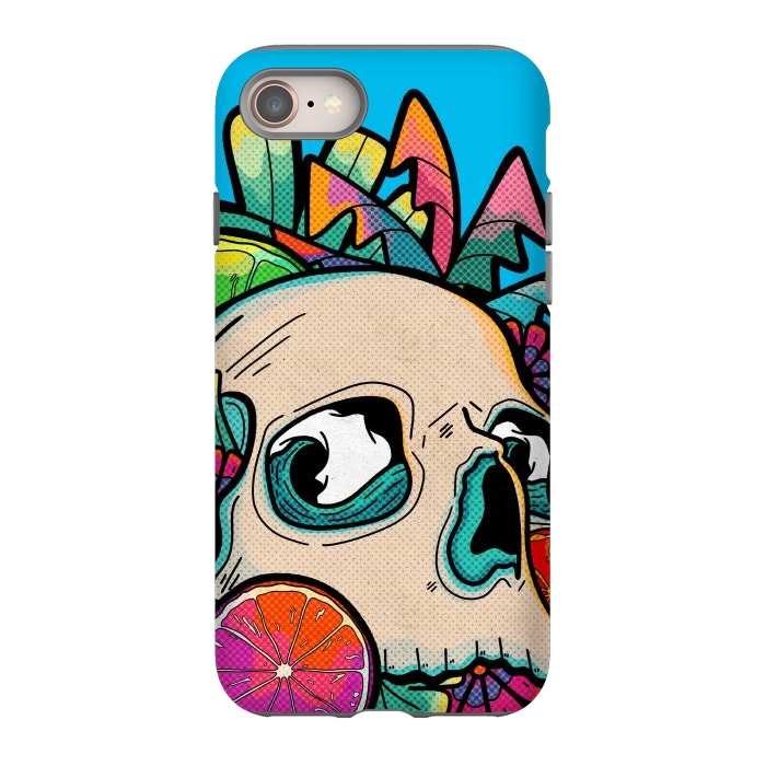 iPhone 8 StrongFit Summer fruit skull by Steve Wade (Swade)