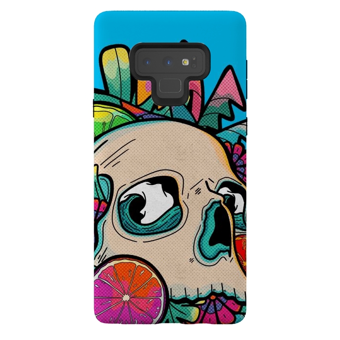 Galaxy Note 9 StrongFit Summer fruit skull by Steve Wade (Swade)