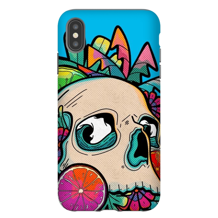 iPhone Xs Max StrongFit Summer fruit skull by Steve Wade (Swade)