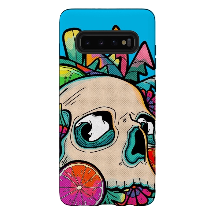 Galaxy S10 plus StrongFit Summer fruit skull by Steve Wade (Swade)