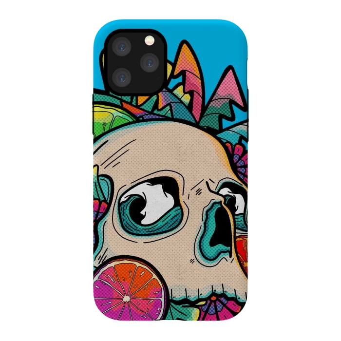 iPhone 11 Pro StrongFit Summer fruit skull by Steve Wade (Swade)