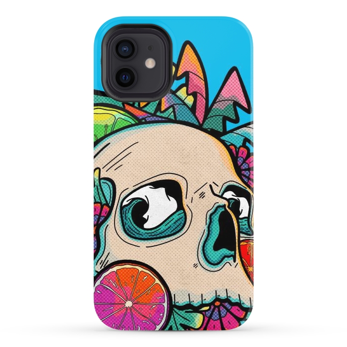 iPhone 12 StrongFit Summer fruit skull by Steve Wade (Swade)