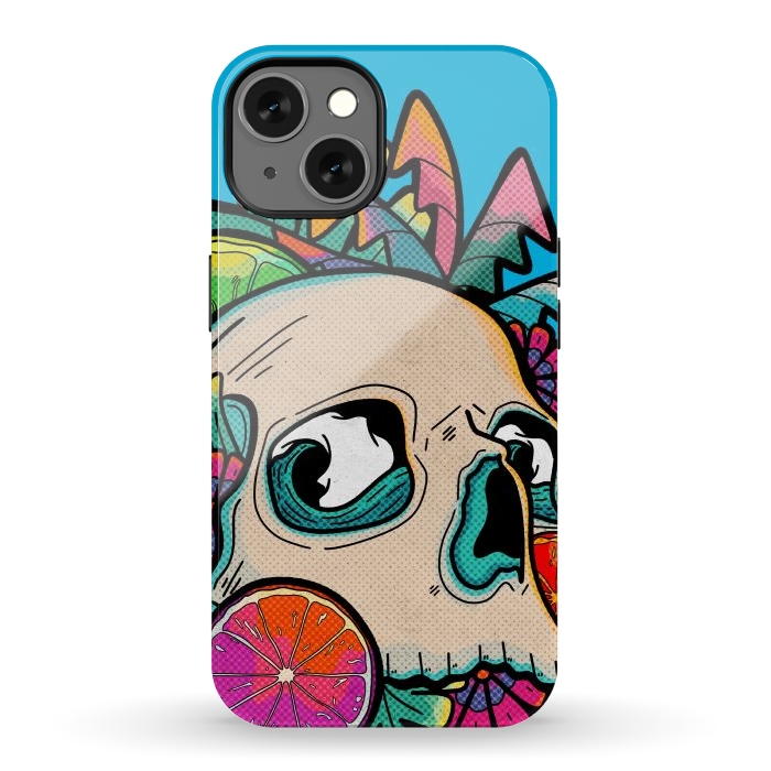 iPhone 13 StrongFit Summer fruit skull by Steve Wade (Swade)