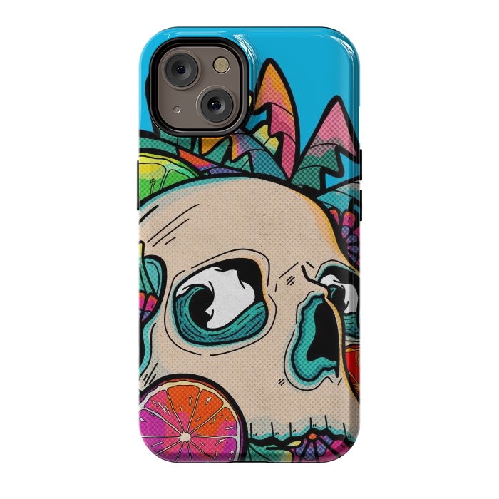 iPhone 14 StrongFit Summer fruit skull by Steve Wade (Swade)