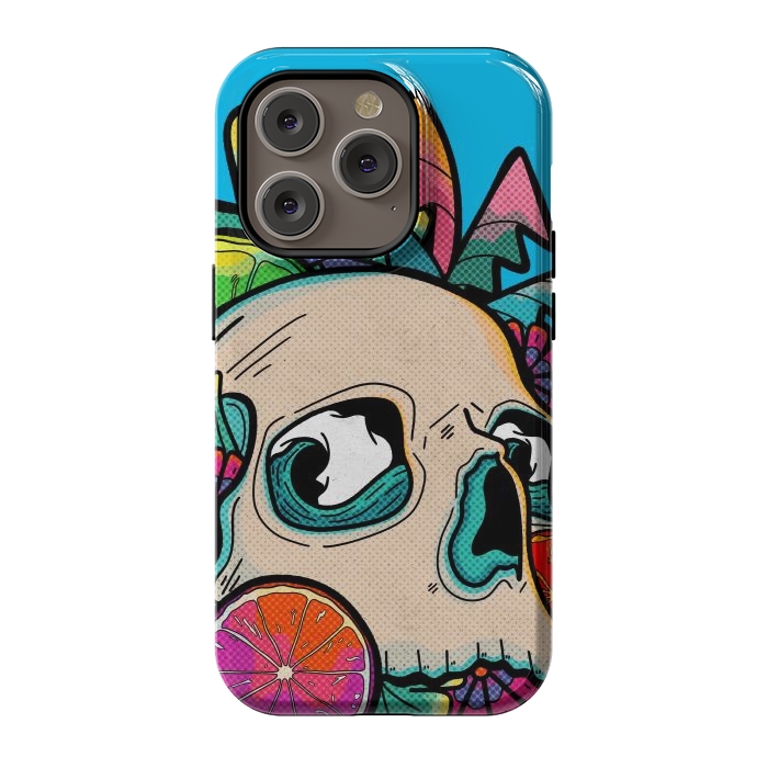 iPhone 14 Pro StrongFit Summer fruit skull by Steve Wade (Swade)