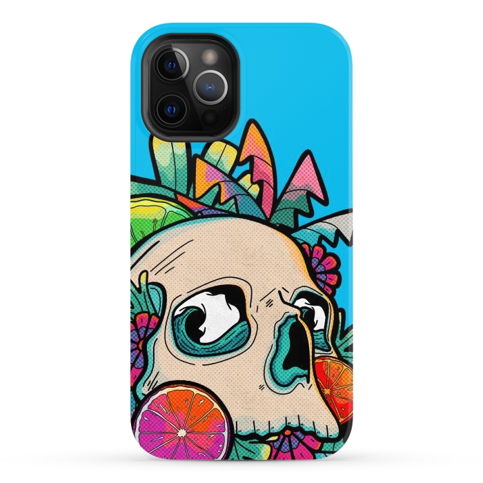 iPhone 12 Pro Max StrongFit Summer fruit skull by Steve Wade (Swade)