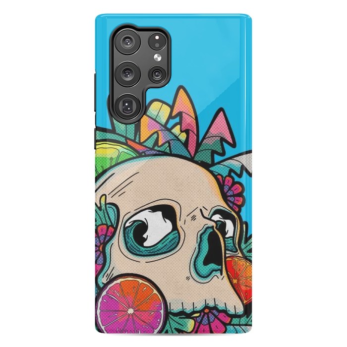 Galaxy S22 Ultra StrongFit Summer fruit skull by Steve Wade (Swade)