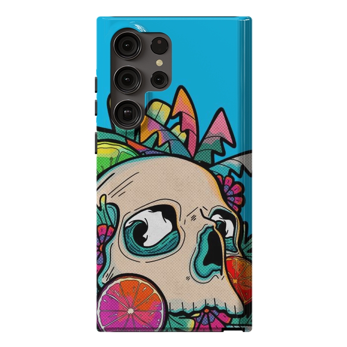 Galaxy S23 Ultra StrongFit Summer fruit skull by Steve Wade (Swade)