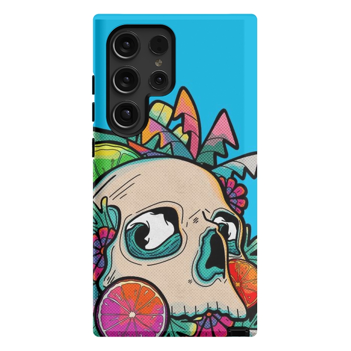 Galaxy S24 Ultra StrongFit Summer fruit skull by Steve Wade (Swade)