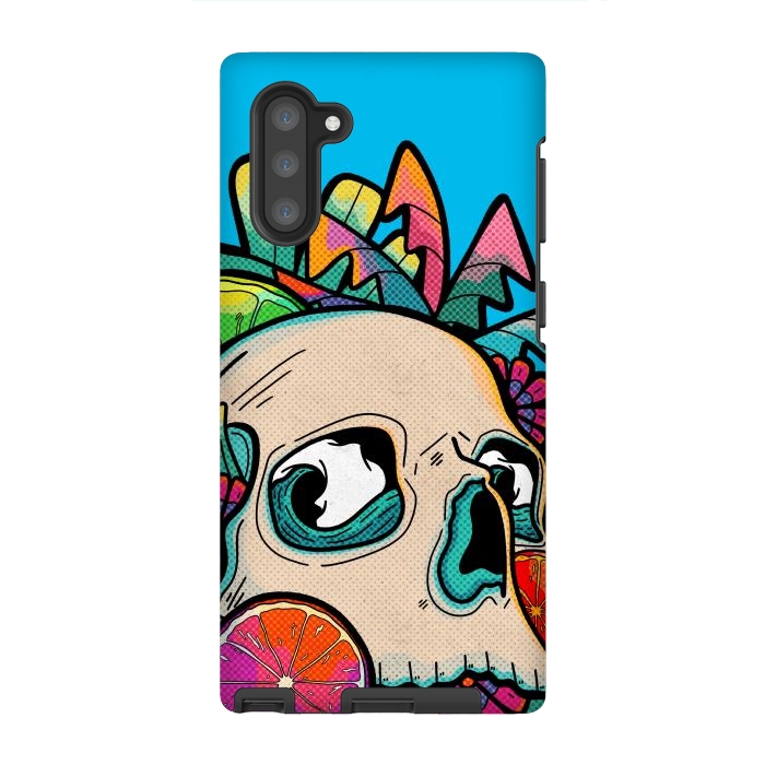 Galaxy Note 10 StrongFit Summer fruit skull by Steve Wade (Swade)