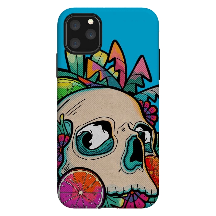 iPhone 11 Pro Max StrongFit Summer fruit skull by Steve Wade (Swade)