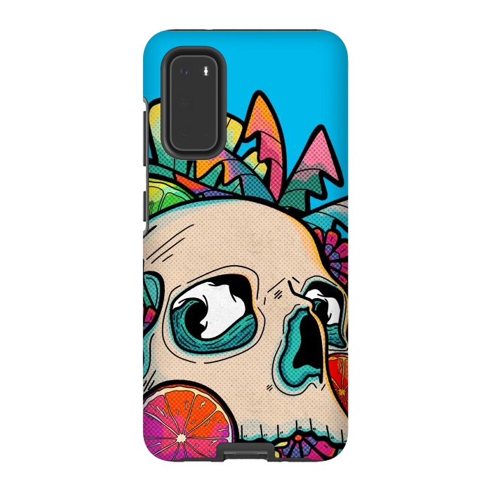 Galaxy S20 StrongFit Summer fruit skull by Steve Wade (Swade)