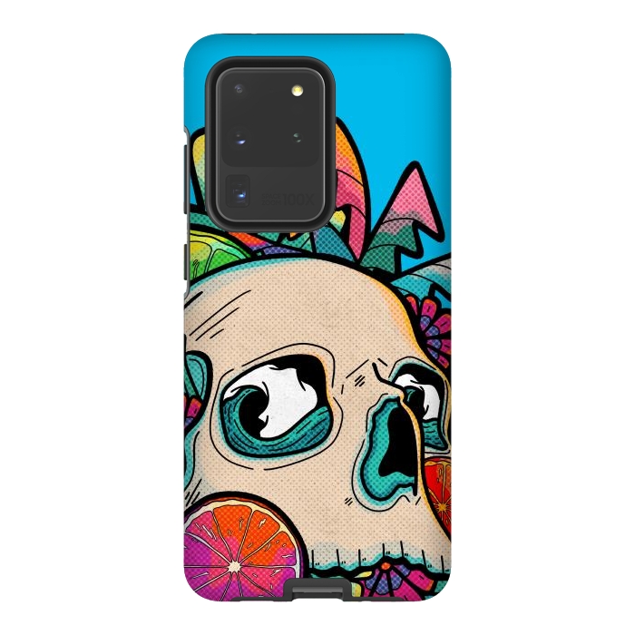 Galaxy S20 Ultra StrongFit Summer fruit skull by Steve Wade (Swade)