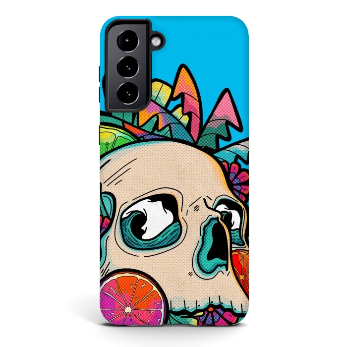 Galaxy S21 StrongFit Summer fruit skull by Steve Wade (Swade)