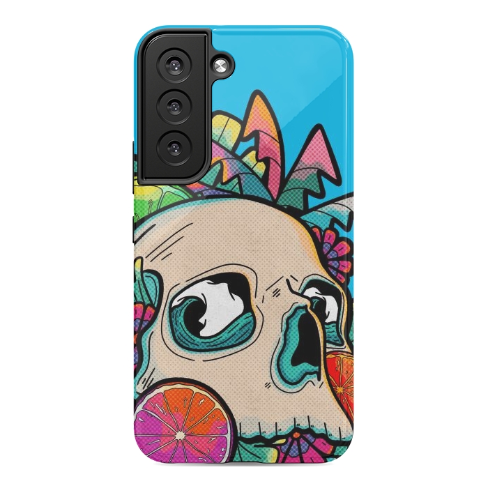 Galaxy S22 StrongFit Summer fruit skull by Steve Wade (Swade)