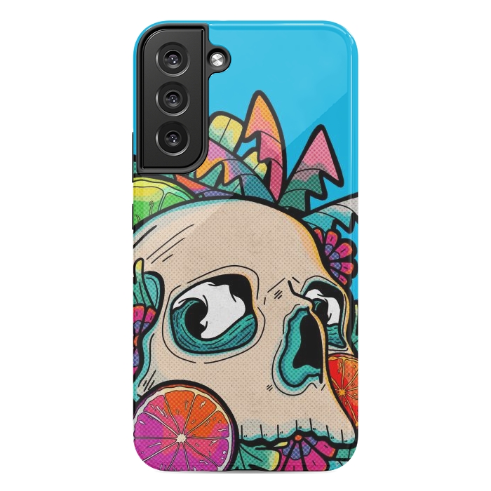 Galaxy S22 plus StrongFit Summer fruit skull by Steve Wade (Swade)