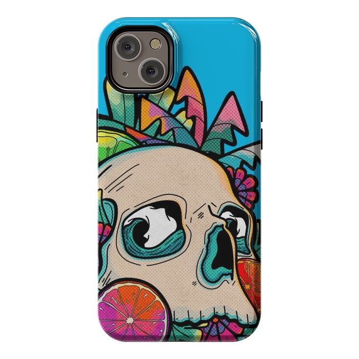 iPhone 14 Plus StrongFit Summer fruit skull by Steve Wade (Swade)