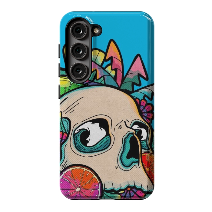 Galaxy S23 StrongFit Summer fruit skull by Steve Wade (Swade)